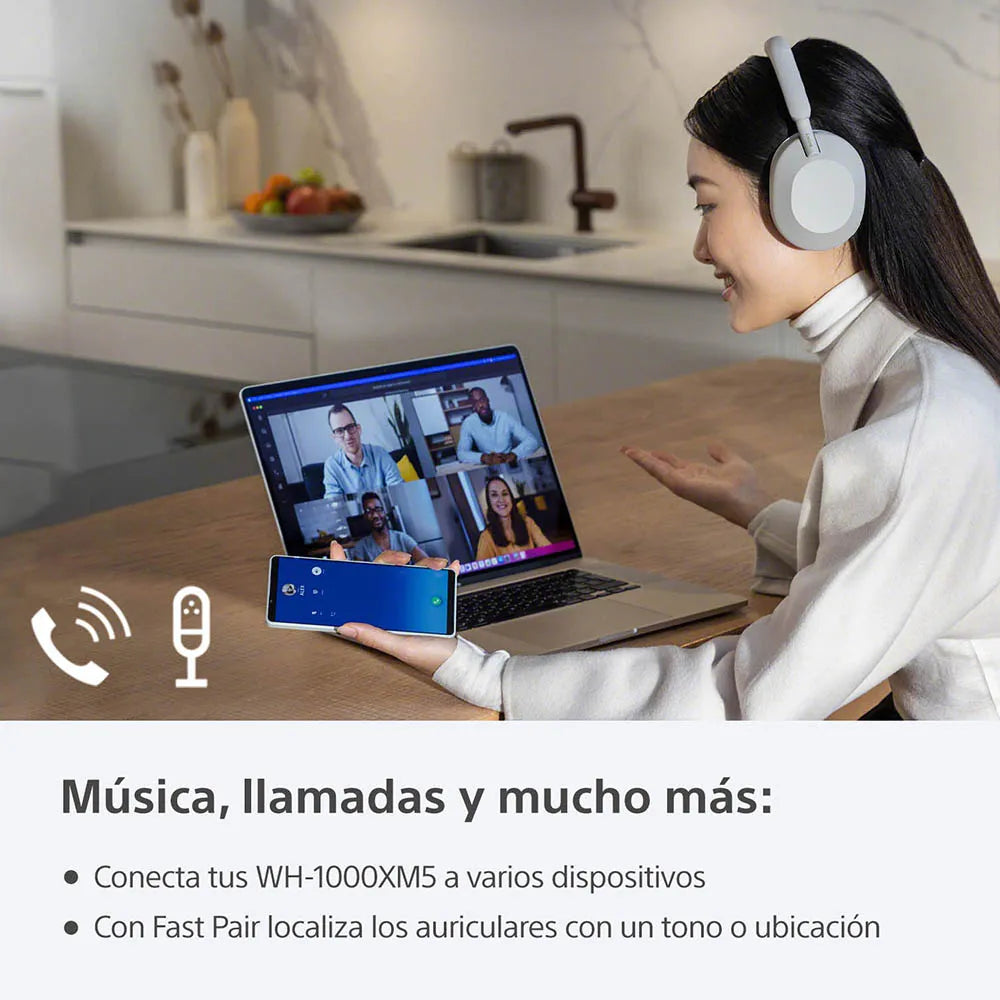 Audífonos inalámbricos con noise cancelling WH-1000XM5 (black)