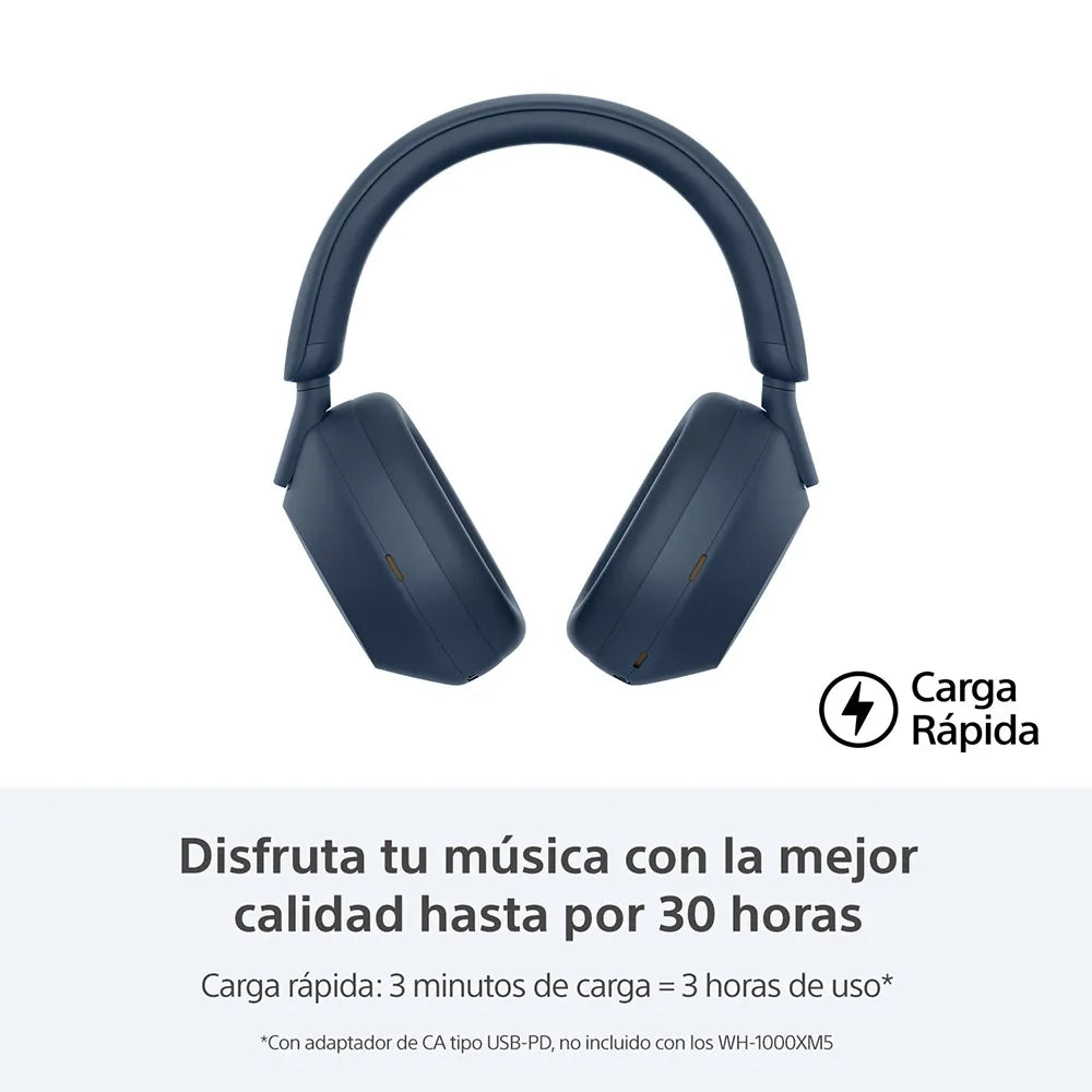 Audífonos inalámbricos con noise cancelling WH-1000XM5 (blue)